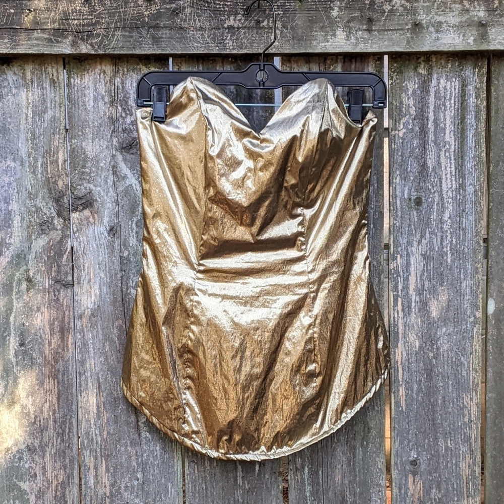 Vintage gold bustier top